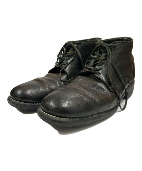 GUIDI（グイディ）GUIDI (グイディ) レザーショートブーツ GOAT FULL GRAIN LINED ブラウン サイズ:40の古着・服飾アイテム