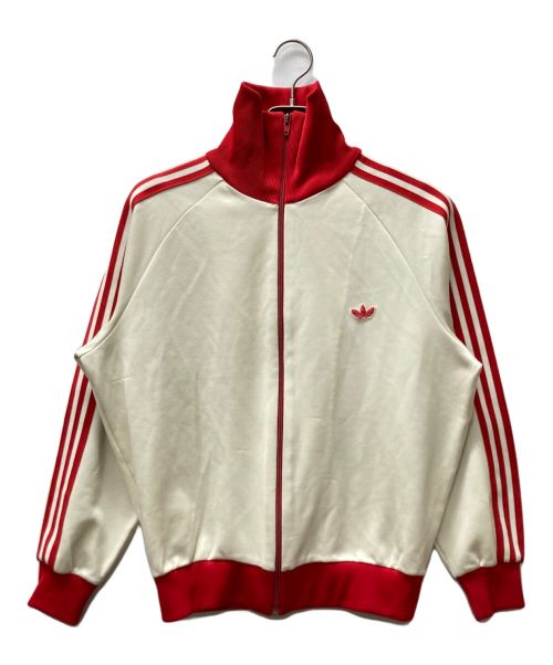 adidas（アディダス）adidas (アディダス) トラックジャケット ホワイト×レッド サイズ:4号の古着・服飾アイテム