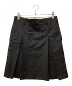 COMME des GARCONS HOMME PLUSコムデギャルソンオムプリュス）の古着「ウールショートスカート」｜ブラック