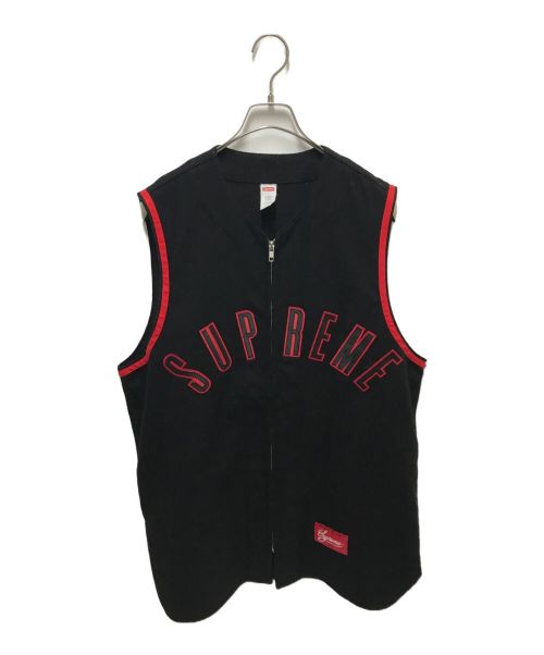 SUPREME（シュプリーム）Supreme (シュプリーム) Sleeveless Baseball Jersey レッド×ブラック サイズ:Lの古着・服飾アイテム