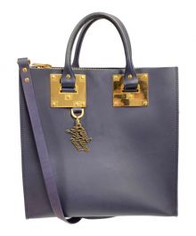 sophie hulme（ソフィーヒュルム）の古着「STRUCTURED BUCKLE TOTE」｜ネイビー