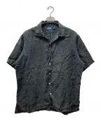 RALPH LAURENラルフローレン）の古着「リネンオープンカラーシャツ」｜ブラック