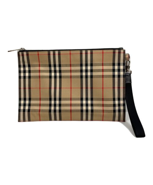 BURBERRY（バーバリー）BURBERRY (バーバリー) Vintage Check pouch ベージュの古着・服飾アイテム