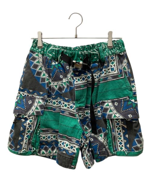 sacai（サカイ）sacai (サカイ) Bandana Print Shorts グリーン サイズ:1の古着・服飾アイテム