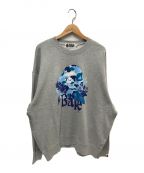 A BATHING APEアベイシングエイプ）の古着「FLORA APE HEAD CREWNECK」｜グレー