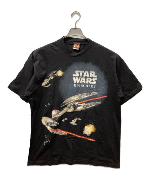 STAR WARS（スターウォーズ）STAR WARS (スターウォーズ) ムービープリントTシャツ ブラック サイズ:Lの古着・服飾アイテム