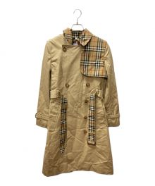 BURBERRY（バーバリー）の古着「ヴィンテージチェックパネルトレンチコート」｜ベージュ