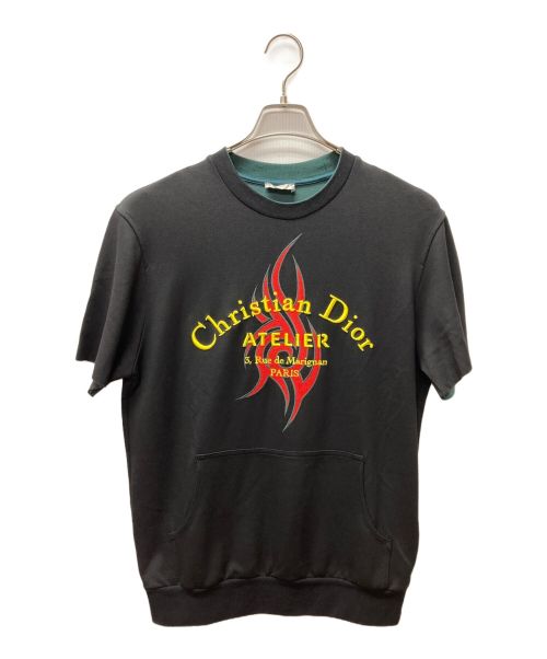 Christian Dior（クリスチャン ディオール）Christian Dior (クリスチャン ディオール) ATELIER刺繍Tシャツ ブラック サイズ:Mの古着・服飾アイテム