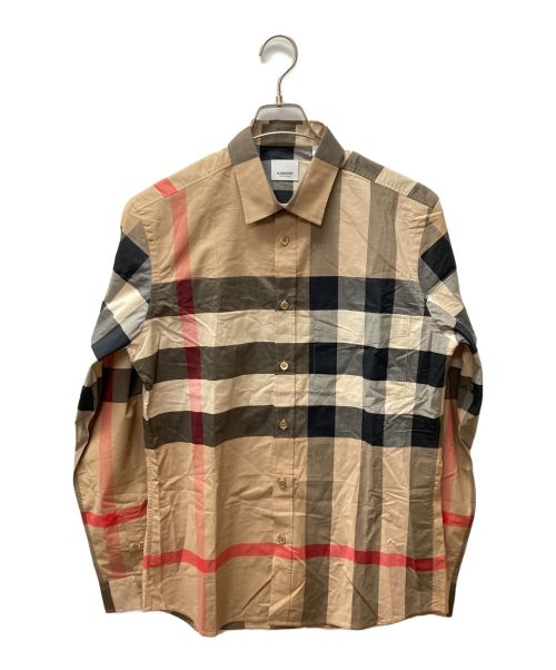 BURBERRY（バーバリー）BURBERRY (バーバリー) チェックシャツ ブラウン サイズ:Mの古着・服飾アイテム