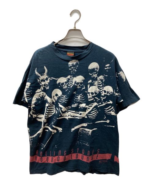 ROLLING STONES（ローリングストーンズ）ROLLING STONES (ローリングストーンズ) VOODOO LOUNGE プリントTシャツ ネイビー サイズ:Lの古着・服飾アイテム