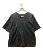 amachi.アマチ）の古着「Contour line t-shirt」｜ブラック