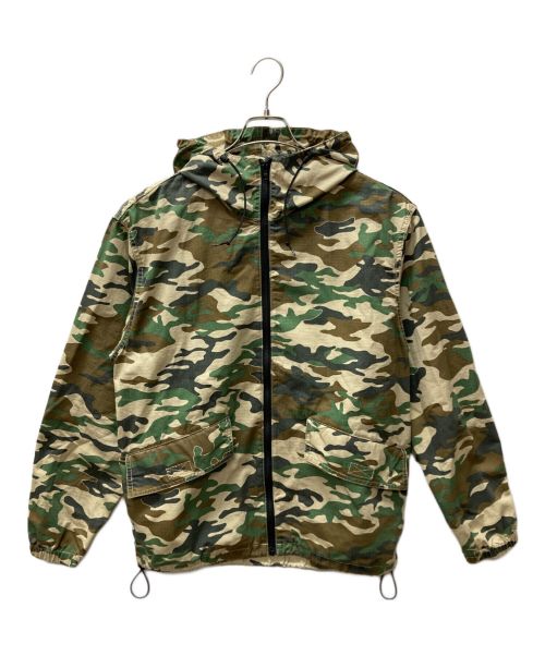 FUTURE ARCHIVE（フューチャー アーカイブ）FUTURE ARCHIVE (フューチャーアーカイブビームス) CAMO ZIP HOODY オリーブ サイズ:Mの古着・服飾アイテム