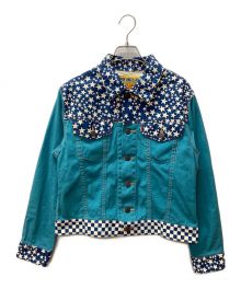 Hysteric Glamour（ヒステリックグラマー）の古着「3PATTERN MIXスクラッチジャケット」｜インディゴ