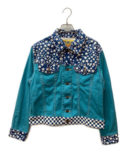 Hysteric Glamour（ヒステリックグラマー）Hysteric Glamour (ヒステリックグラマー) 3PATTERN MIXスクラッチジャケット インディゴ サイズ:Mの古着・服飾アイテム