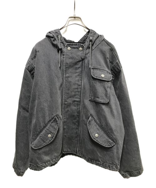 C.E（シーイー キャブエンプト）C.E (シーイー キャブエンプト) BLACK DENIM ZIP PARKA ブラック サイズ:Mの古着・服飾アイテム