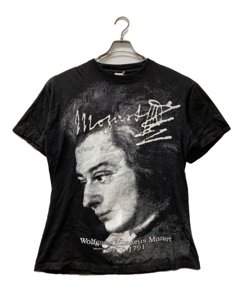 WOLFGANG AMADEUS MOZART（不明）WOLFGANG AMADEUS MOZART (不明) プリントTシャツ ブラック サイズ:XLの古着・服飾アイテム