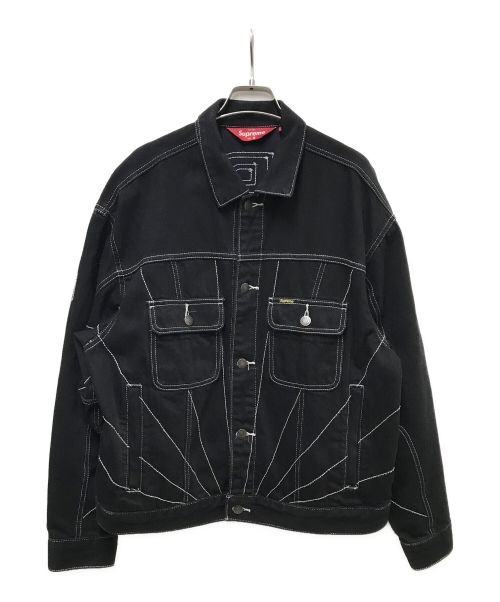 SUPREME（シュプリーム）SUPREME (シュプリーム) Shibori Denim Trucker Jacket ブラック サイズ:Sの古着・服飾アイテム