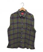 SUPREMEシュプリーム）の古着「basket weave plaid shirt」｜ブルー×イエロー