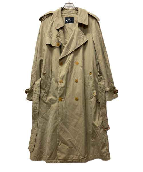 Aquascutum（アクアスキュータム）Aquascutum (アクアスキュータム) ダメージ加工トレンチコート ベージュ サイズ:42の古着・服飾アイテム