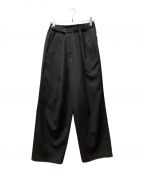 Graphpaperグラフペーパー）の古着「Scale Off Wool Wide chef Pants」｜ブラック