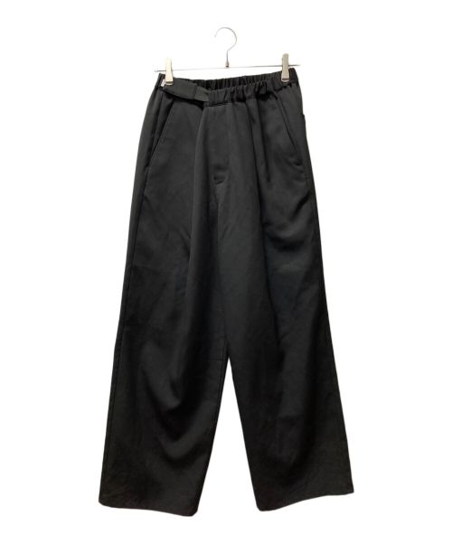 Graphpaper（グラフペーパー）Graphpaper (グラフペーパー) Scale Off Wool Wide chef Pants ブラック サイズ:Fの古着・服飾アイテム