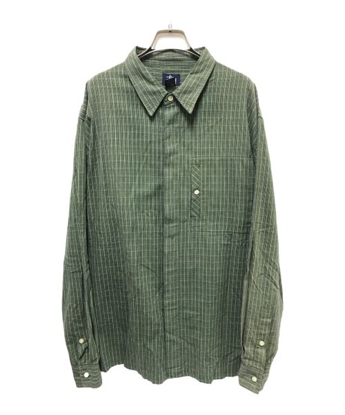 stussy（ステューシー）stussy (ステューシー) チェックシャツ グリーン サイズ:XLの古着・服飾アイテム