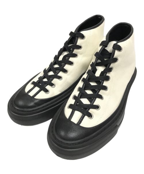 ATTACHMENT（アタッチメント）ATTACHMENT (アタッチメント) CO TWILL HIGH CUT TRAINERS ベージュ サイズ:42の古着・服飾アイテム