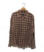 stussyステューシー）の古着「MATTHEW SHIRT PRINTED PLAID」｜パープル