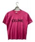 CELINE（セリーヌ）の古着「ルーズロゴTシャツ」｜ピンク