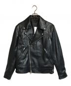 LAST NESTラストネスト）の古着「LEATHER ROSE RIDERS JACKET」｜ブラック