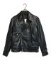 LAST NEST（ラストネスト）の古着「LEATHER ROSE RIDERS JACKET」｜ブラック