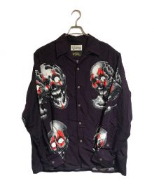 WACKO MARIA×56 TATTOO STUDIO（ワコマリア×56 タトゥースタジオ）の古着「L/S HAWAIIAN SHIRT」｜パープル