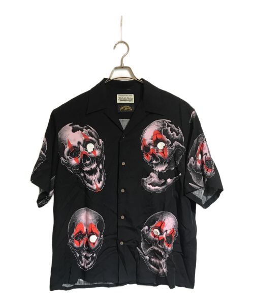 WACKO MARIA（ワコマリア）WACKO MARIA (ワコマリア) 56 tatto studio (タトゥースタジオ) S/S HAWAIIAN SHIRT ブラック サイズ:XLの古着・服飾アイテム