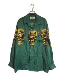 WACKO MARIA×56 tatto studio（ワコマリア×タトゥースタジオ）の古着「L／S HAWAIIAN SHIRT」｜グリーン