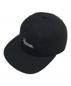 SUPREMEシュプリーム）の古着「Script Logo 6-Panel Black」｜ブラック