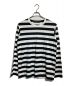 Y's for men（ワイズフォーメン）の古着「LONG SLEEVE T-SHIRT WITH STRIPES」｜ブラック×ホワイト