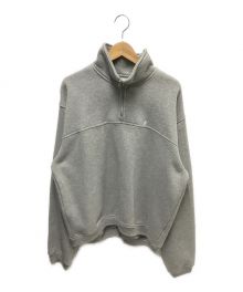 stussy（ステューシー）の古着「HALF ZIP MOCK NECK SWEATSHIRT」｜グレー