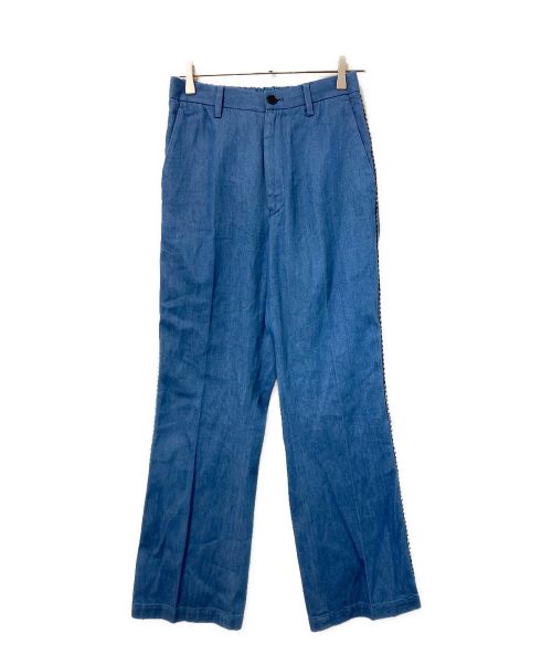 Coohem（コーヘン）Coohem (コーヘン) KNIT SIDELINE DENIM PANTS スカイブルー サイズ:Ｓの古着・服飾アイテム