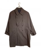 MARKAWAREマーカウェア）の古着「Organic Wool Survival Cloth Trench Co」｜ブラウン