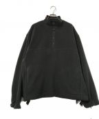 steinシュタイン）の古着「OVER SLEEVE SLASH FLEECE TOP」｜ブラック