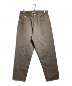 AURALEEオーラリー）の古着「HARD TWIST BROWN DENIM WIDE PANTS」｜ブラウン