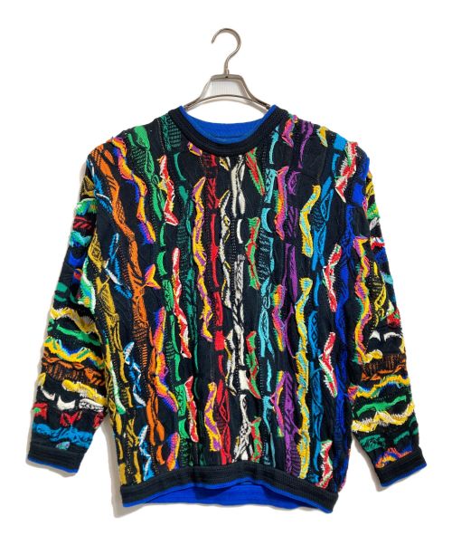 Coogi（クージー）Coogi (クージー) 3D立体ニット ブラック サイズ:Mの古着・服飾アイテム