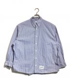 WTAPSダブルタップス）の古着「BD 03 / LS / COTTON. BROADCLOTH. TEXTILE. PROTECT」｜ブルー