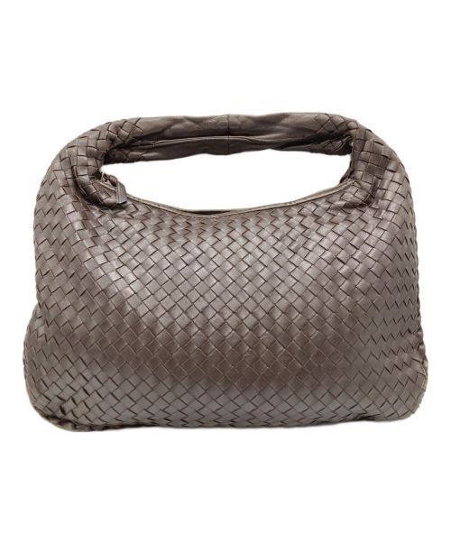 BOTTEGA VENETA（ボッテガベネタ）BOTTEGA VENETA (ボッテガベネタ) ィントレチャートワンショルダー型押しショルダーバッグ ブラウンの古着・服飾アイテム