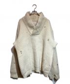 Hed Maynerヘド メイナー）の古着「DESTROYED V-NECK RIB SWEATER」｜エクリュ