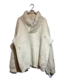 Hed Mayner（ヘド メイナー）の古着「DESTROYED V-NECK RIB SWEATER」｜エクリュ