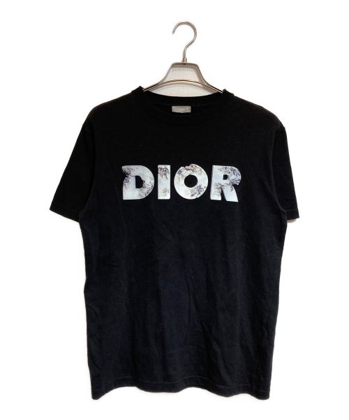 Christian Dior（クリスチャン ディオール）Christian Dior (クリスチャン ディオール) daniel arsham (ダニエル・アルシャム) ロゴプリントTシャツ ブラック サイズ:Sの古着・服飾アイテム