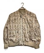 Onitsuka Tigerオニツカタイガー）の古着「PRINTED BOMBER JACKET」｜ベージュ