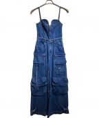 PRANK PROJECTプランクプロジェクト）の古着「enim Cargo Suspender Jumpsuit」｜インディゴ