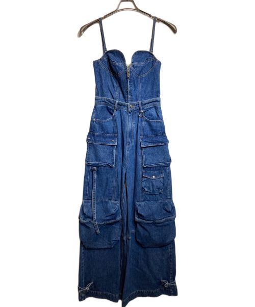 PRANK PROJECT（プランクプロジェクト）PRANK PROJECT (プランクプロジェクト) enim Cargo Suspender Jumpsuit インディゴ サイズ:38の古着・服飾アイテム